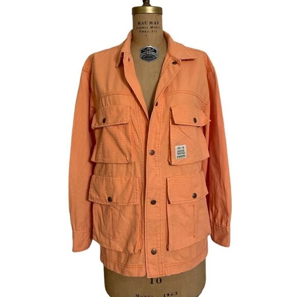 Urban Outfitters Derek Snap Button Utility Jacket and Scarf - Picture 4 of 13